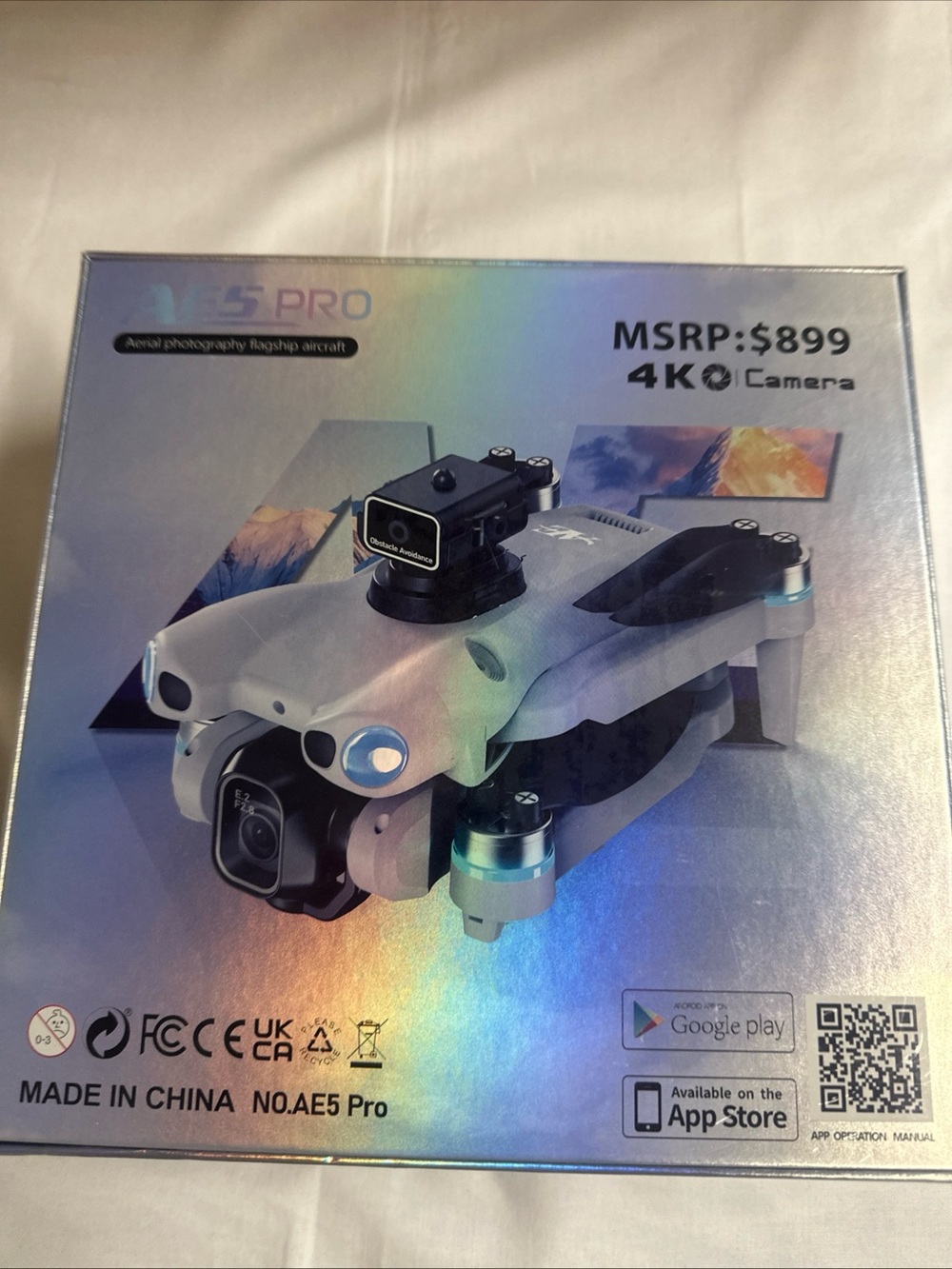 AE5 Pro Foldable Drone with 4K Camera - Gray/Black